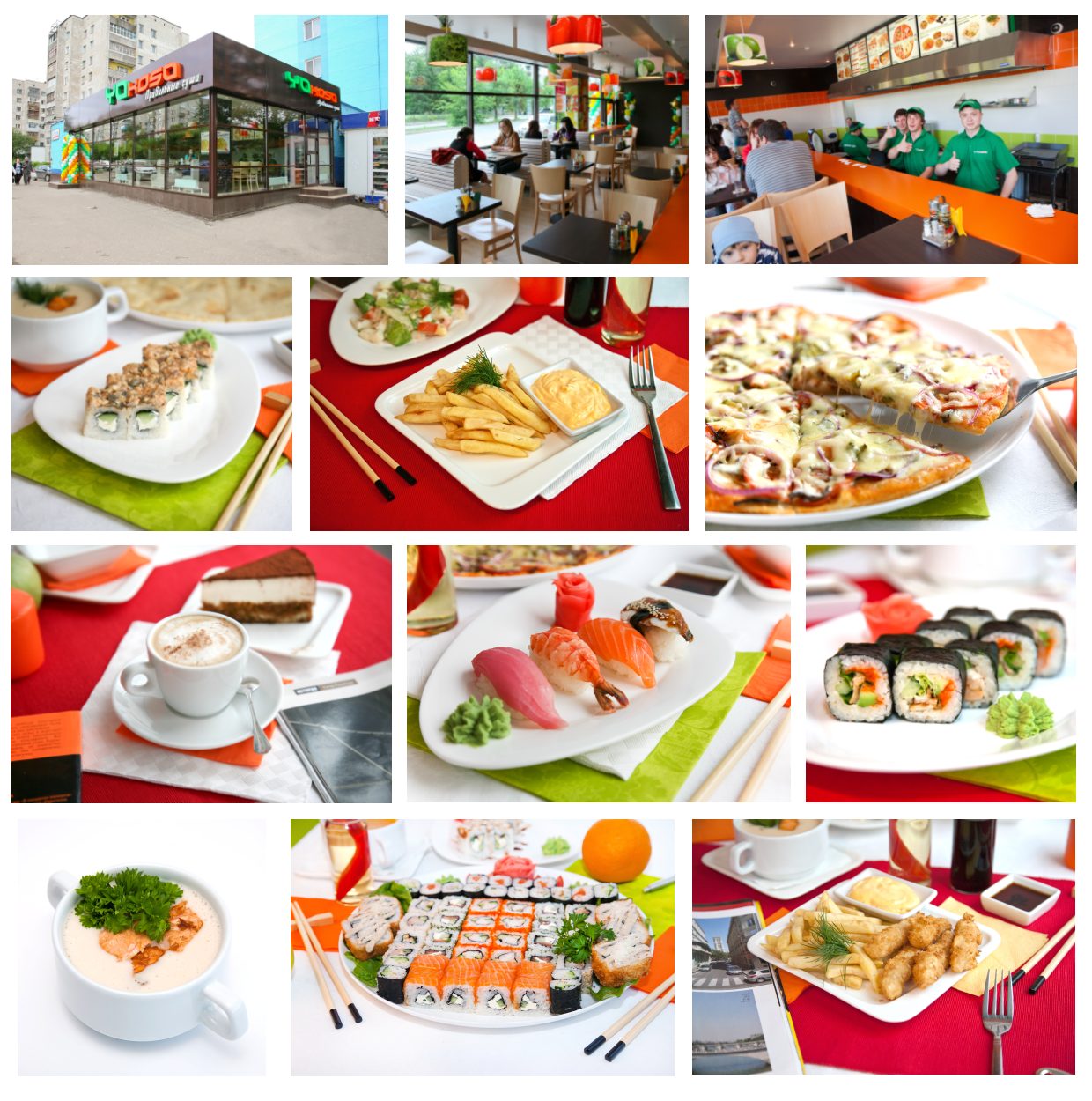 Photography & Retouching: Exterior and food photography.