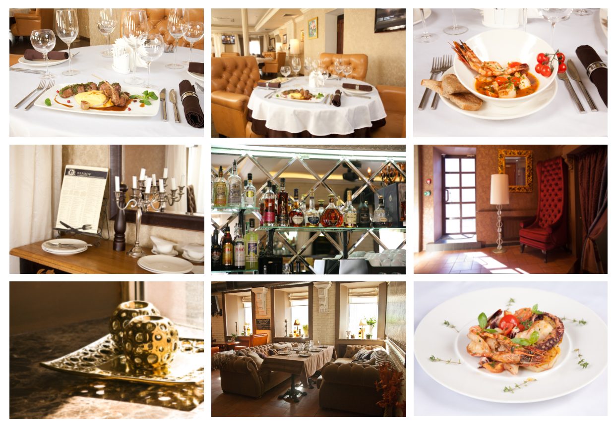Restaurant interior and food photography